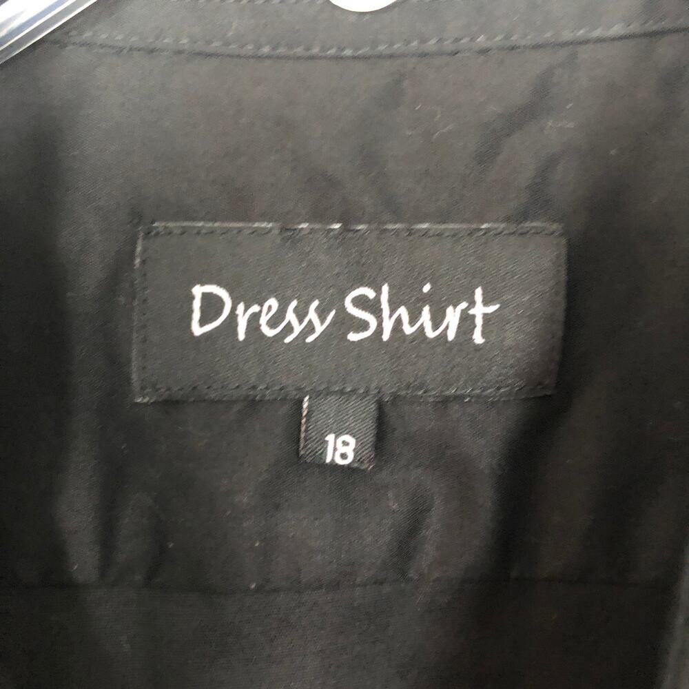 Women's Button Front Black Dress Shirt Size 18 Office Workwear Casual - Picture 2 of 10